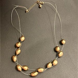 Statement Necklace with Gold Beads